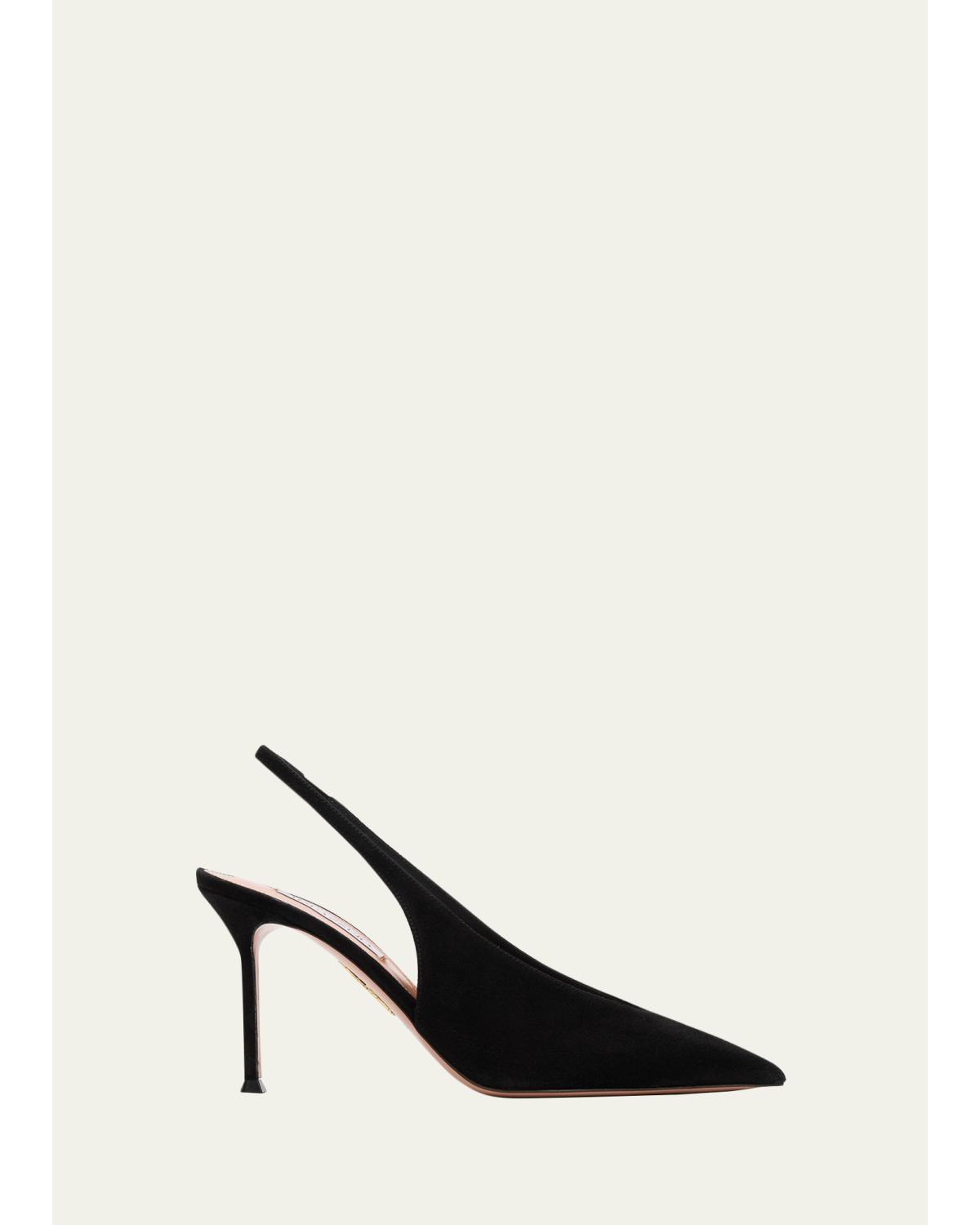 85mm Voltaire Suede Slingback Pumps