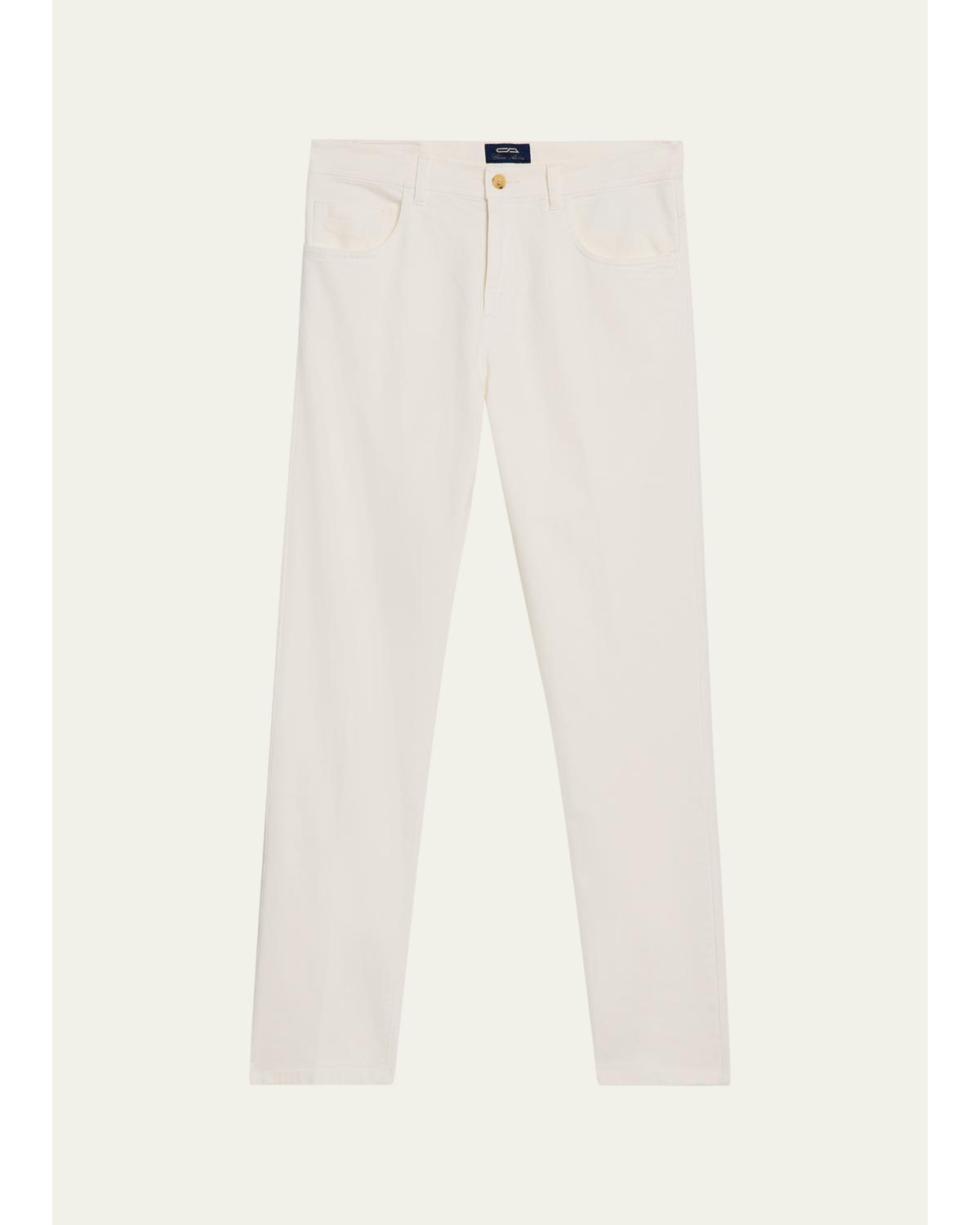 Men'S Cotton Bull Slim Straight-Leg Five-Pocket Pants