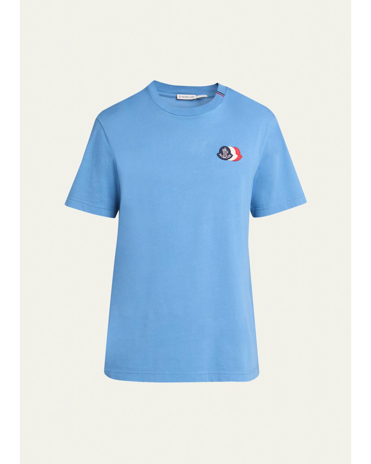 Men'S Tricolor Patch Cotton T-Shirt