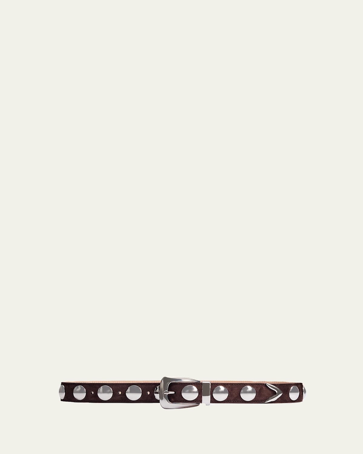 Khaite Benny Studded Suede Belt