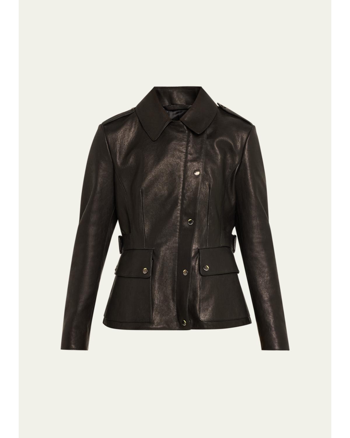 Leyton Lamb Leather Trench Jacket
