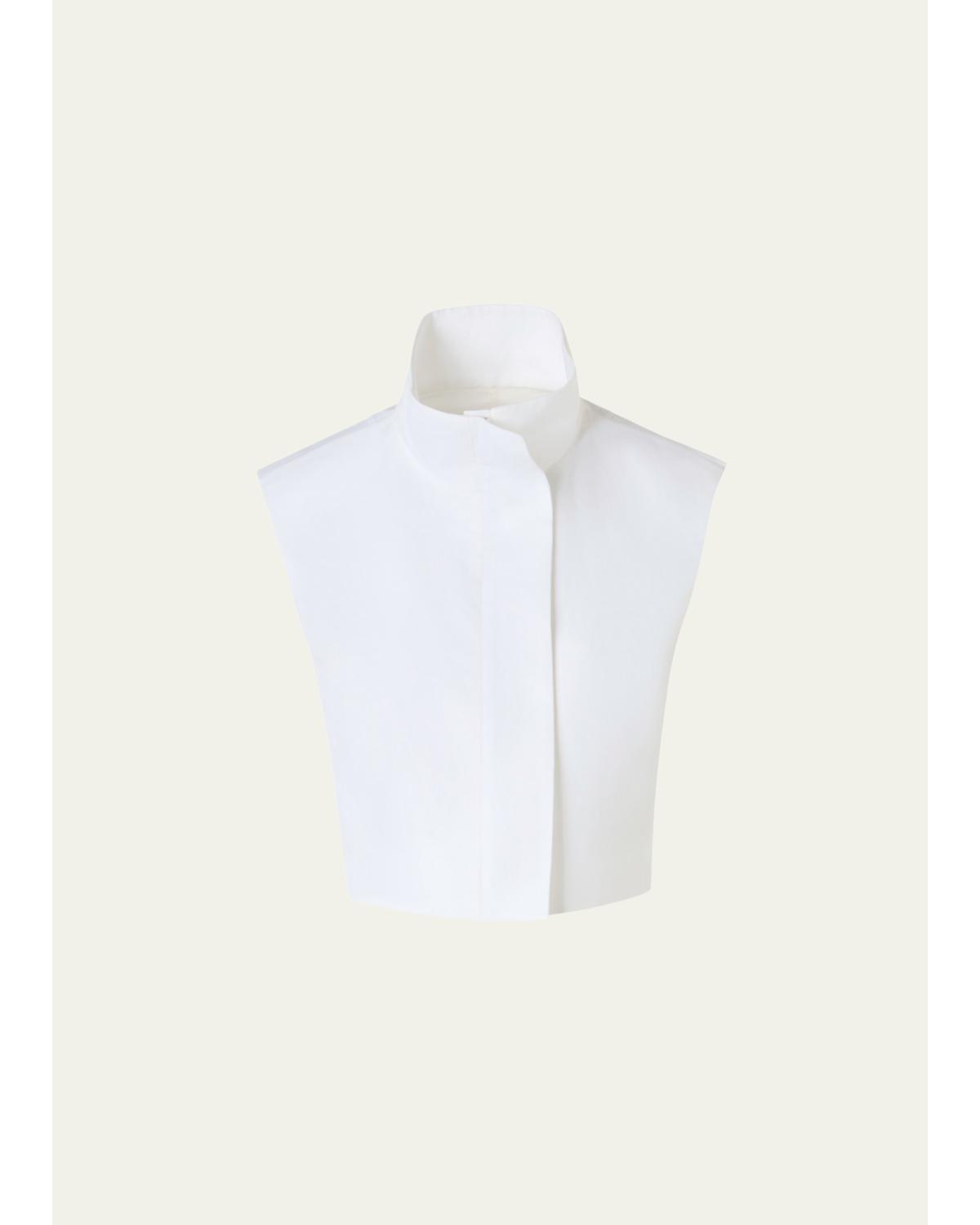 Hester Short Stand-Collar Cotton Gilet