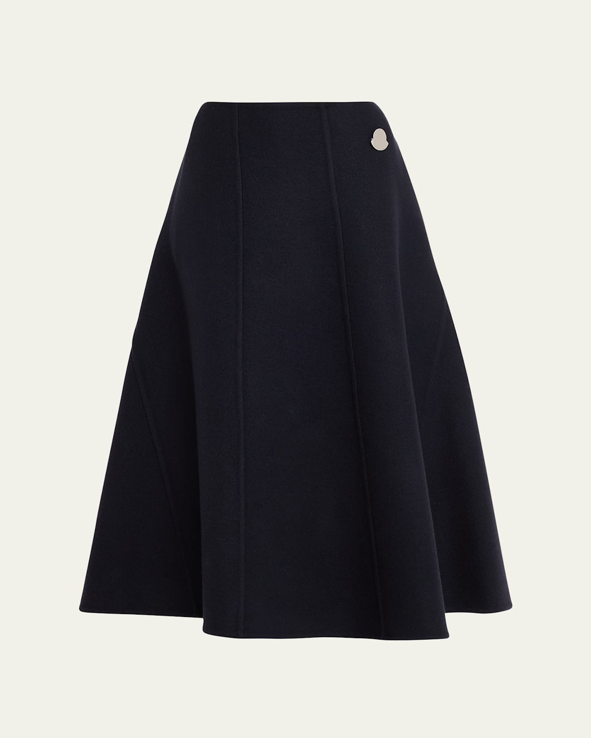 Moncler X Jil Sander Wool Midi Skirt In Brown