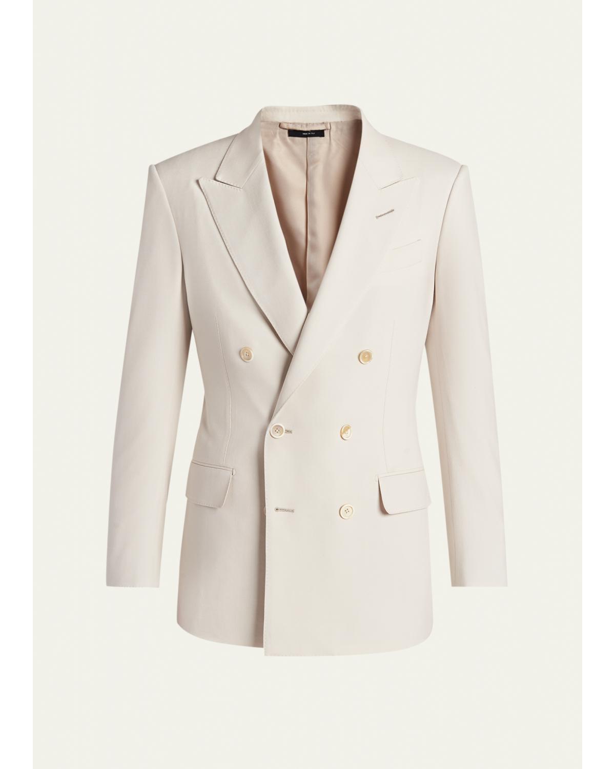Men'S Wool, Cashmere And Silk Double-Breasted Sport Coat
