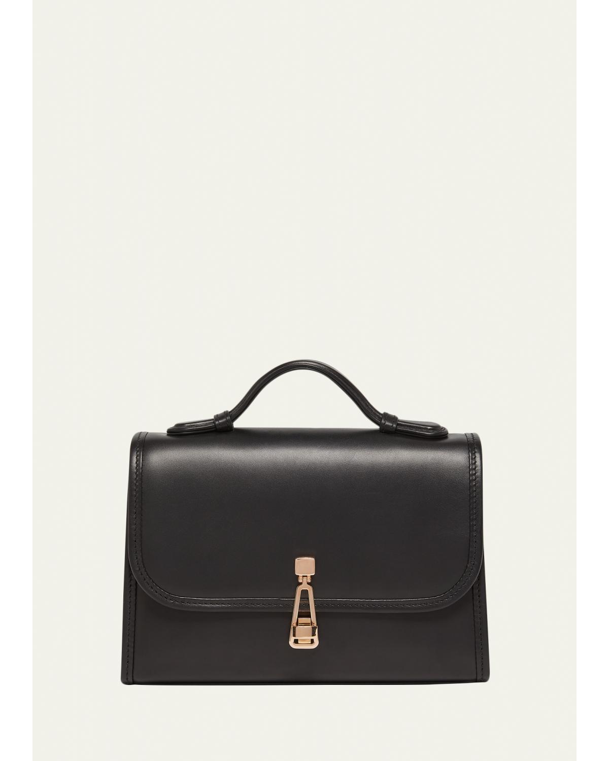 Leonora Small Nappa Leather Top-Handle Bag