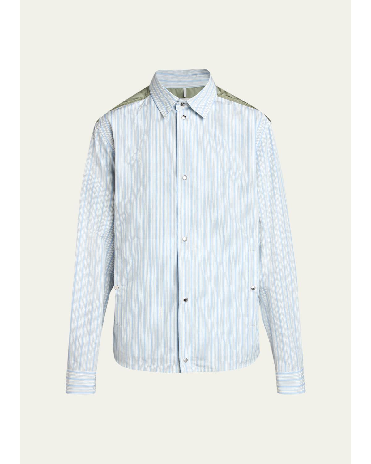 Men'S Mixed-Media Shirt Jacket