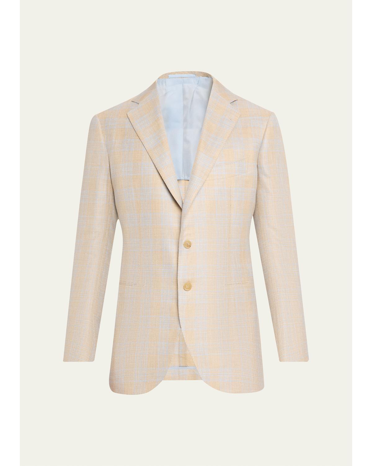 Men'S Plaid Cashmere-Blend Sport Jacket