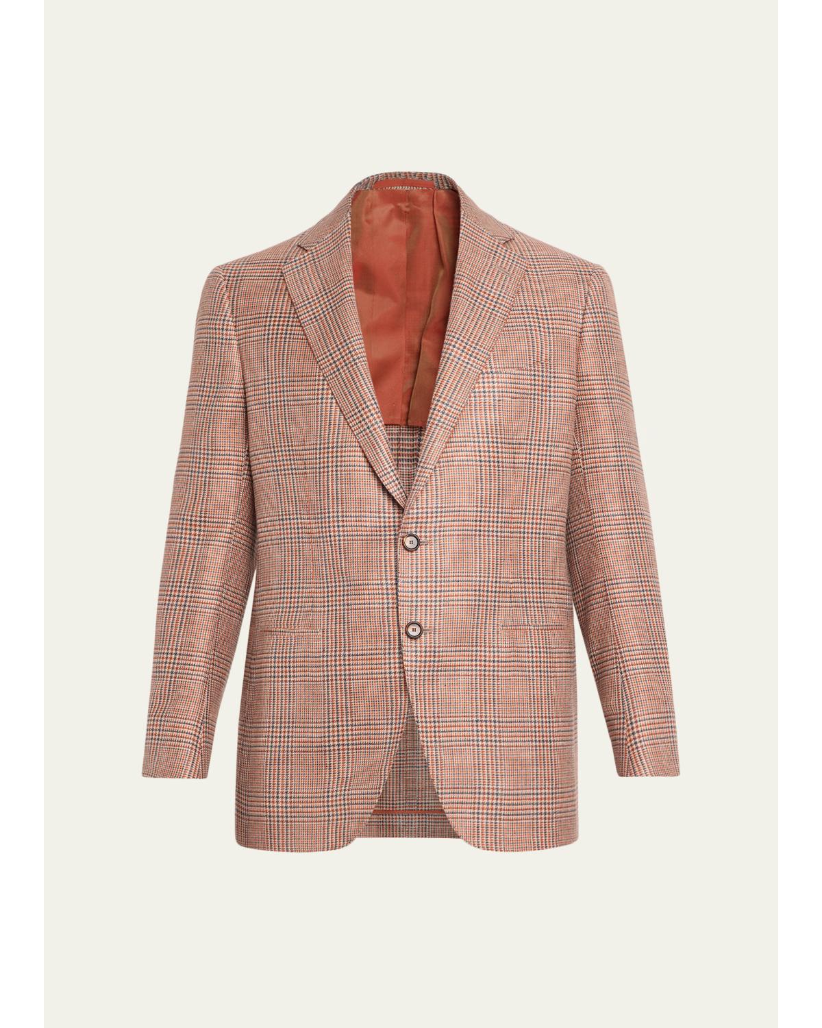 Men'S Plaid Cashmere-Blend Sport Jacket