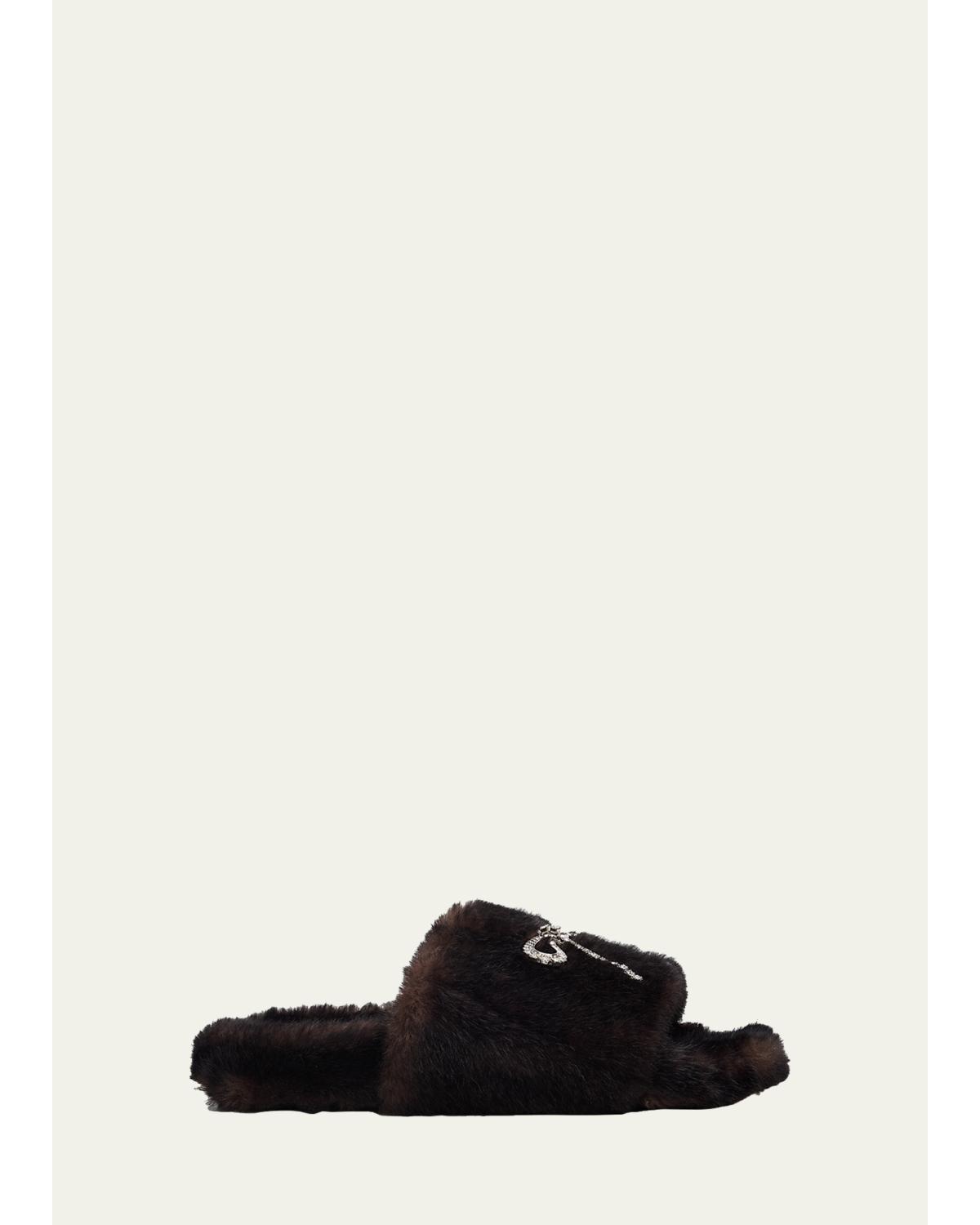 Faux Fur Slide