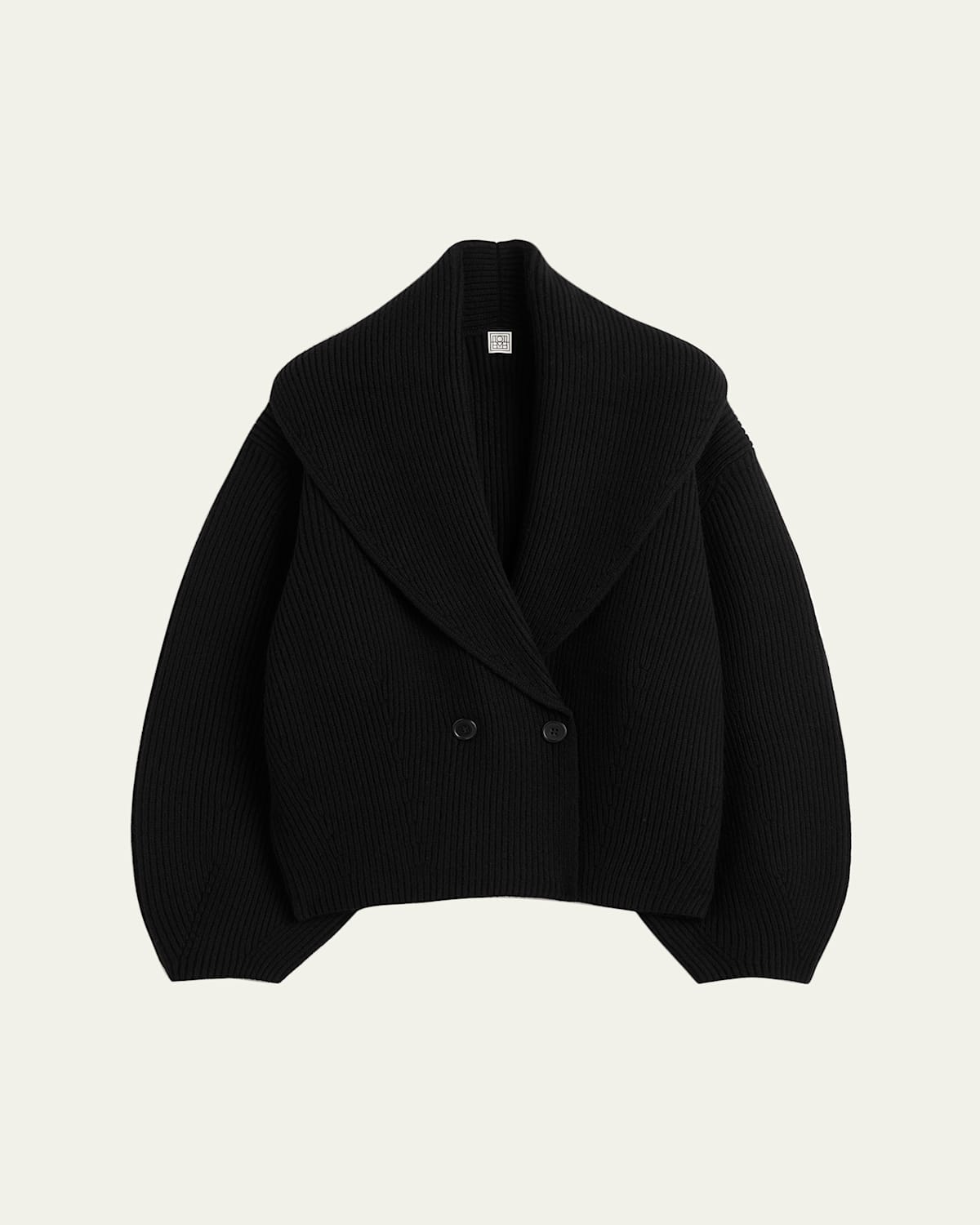 Toteme Shawl-Lapel Oversized Wool Cardigan