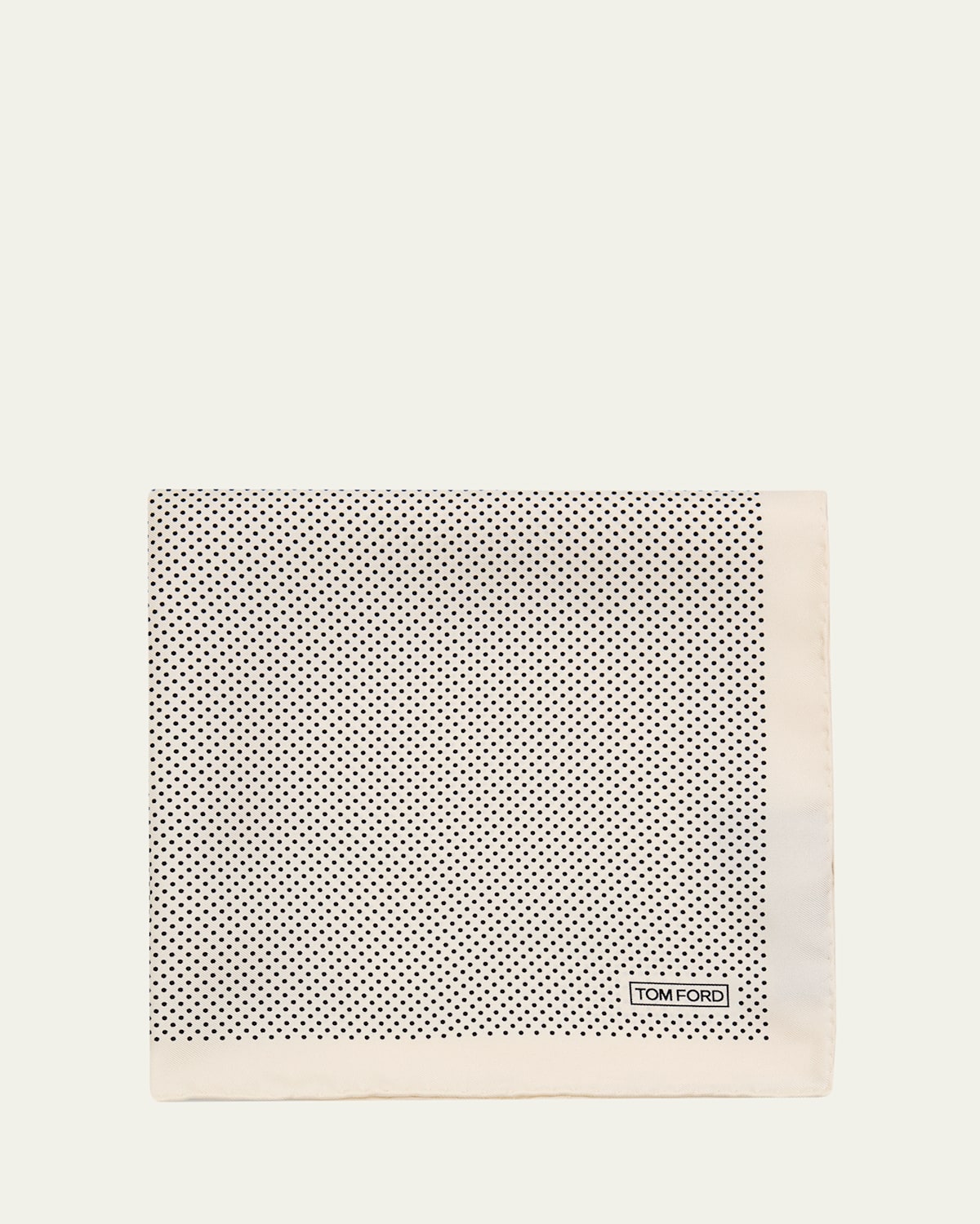 TOM FORD Men's Micro Polka Dot Silk Pocket Square | Thumbnail 4