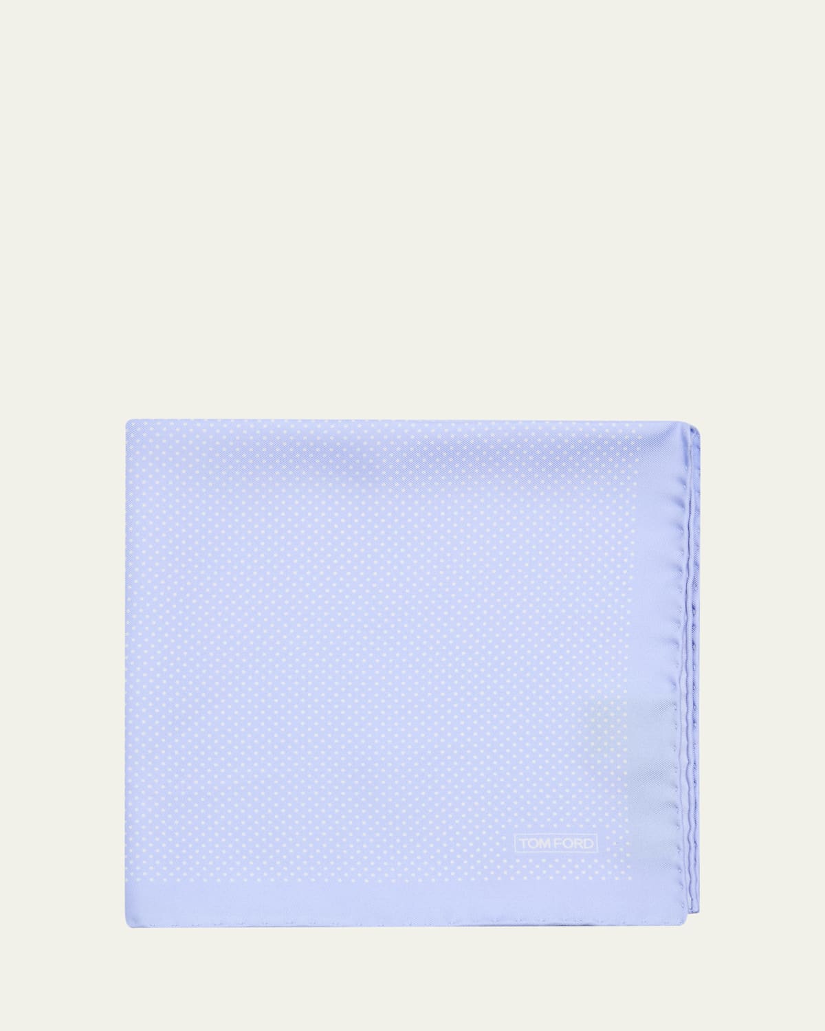 TOM FORD Men 's Micro Polka Dot Silk Pocket Square