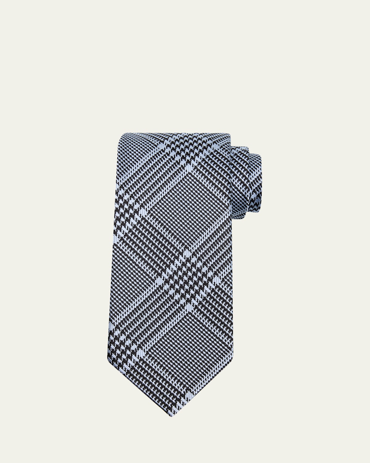 TOM FORD Men's Prince of Wales Grid Check Silk Tie | Thumbnail 4 TOM FORD Men's Prince of Wales Grid Check Silk Tie | Thumbnail 4