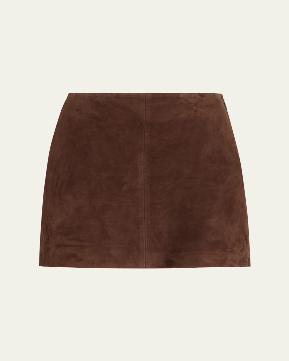 Arma Melody A-line Suede Mini Skirt In Brown