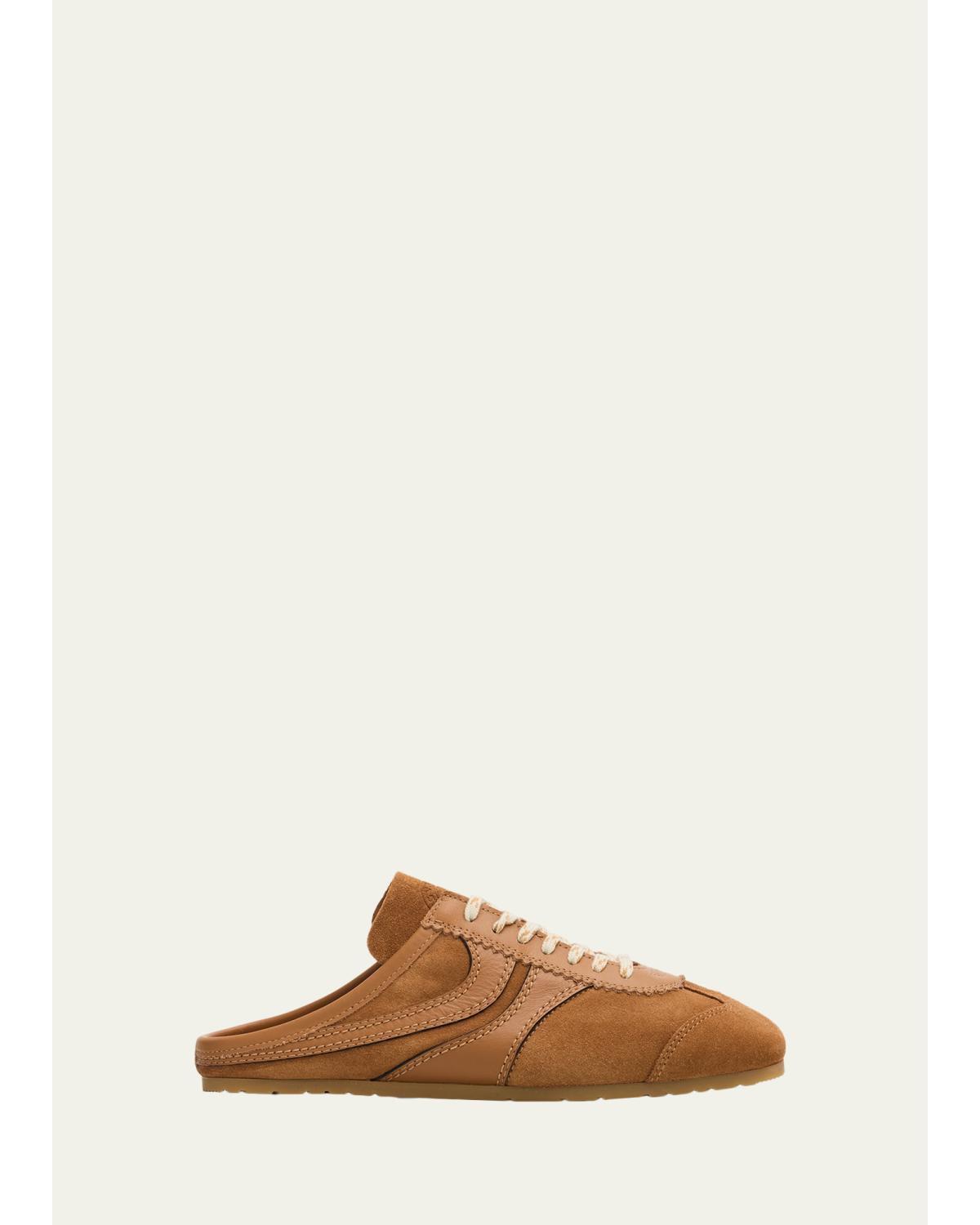 Suede Sneaker Mules