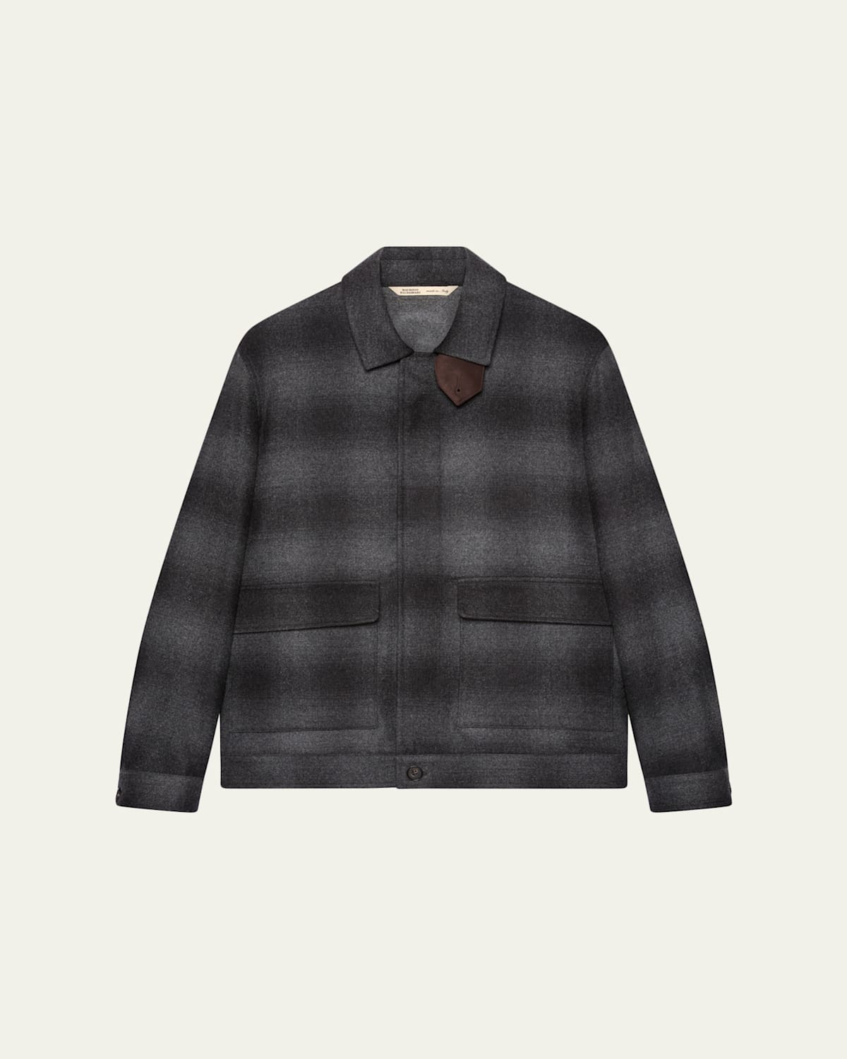 Baldassari Men's Wool Check Overshirt