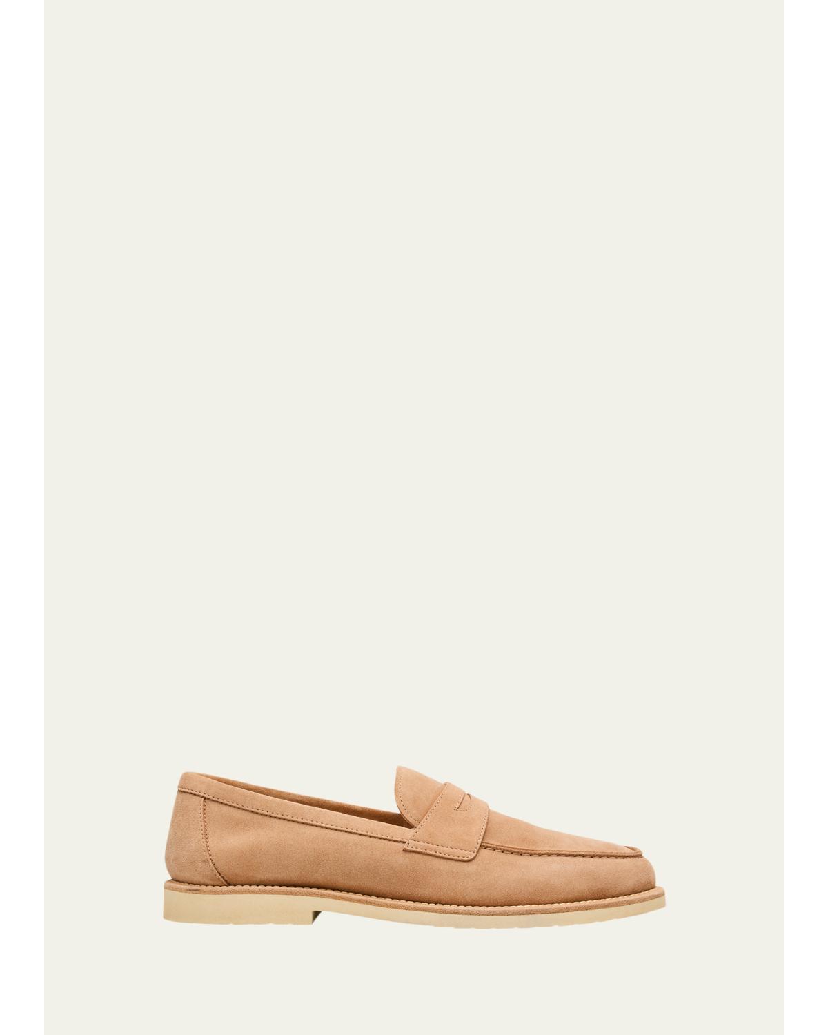 Men'S Reversed Calfskin Penny Loafers