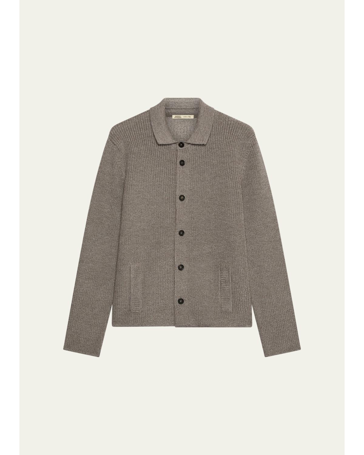 Men'S Brenta Virgin Wool Knit Overshirt