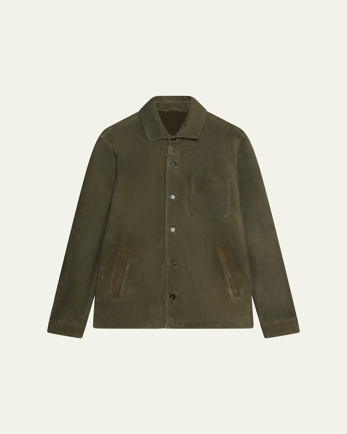 Maurizio Baldassari Men's Lined Leather Overshirt