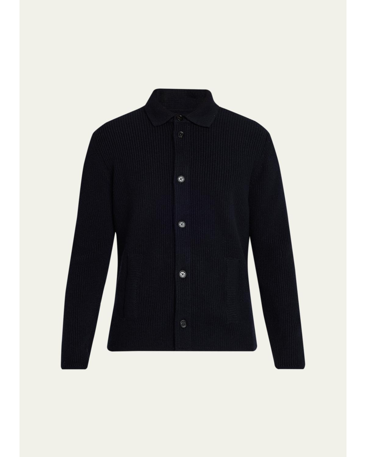 Men'S Cashmere Rib Cardigan