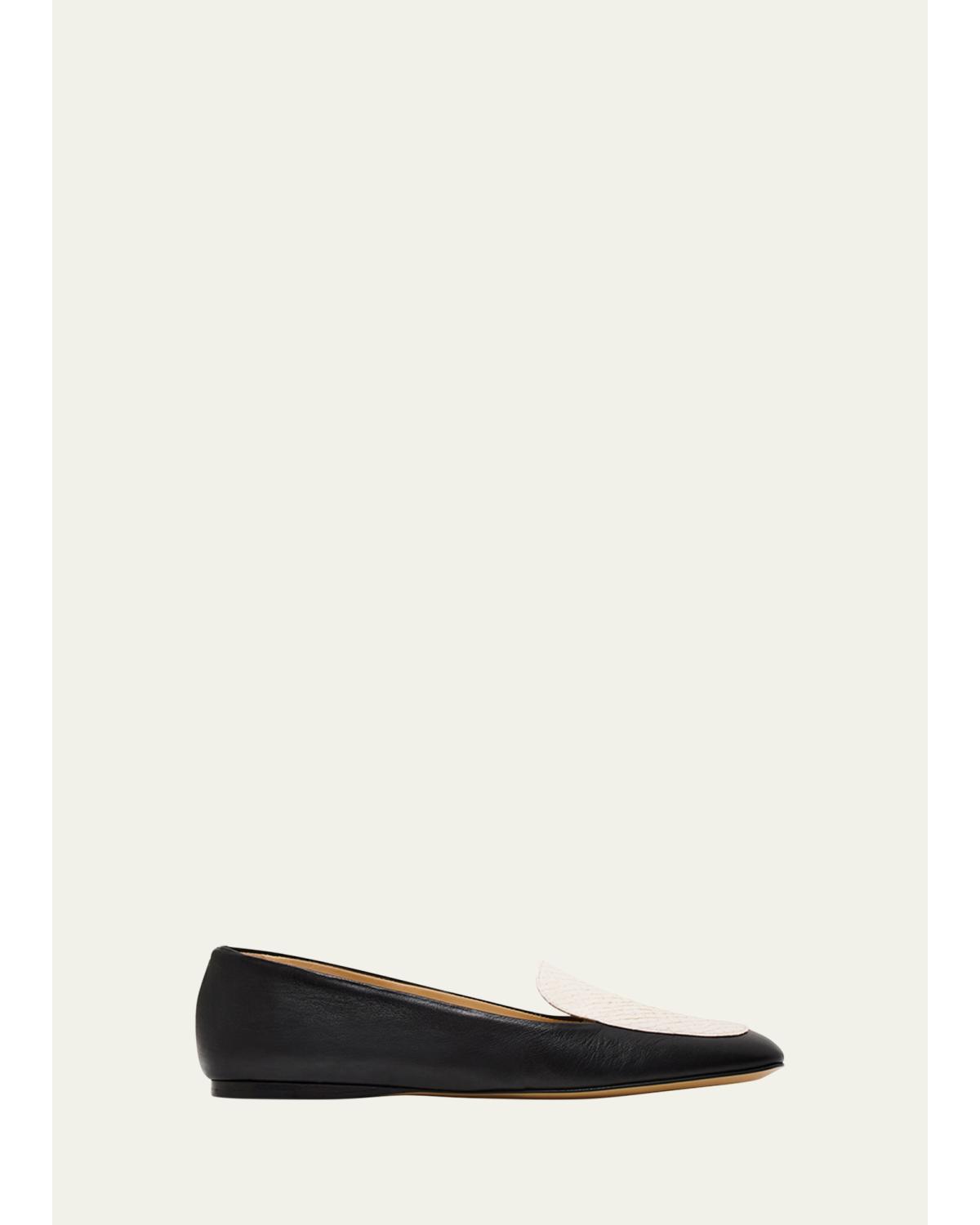 Aveda Mixed Leather Loafers