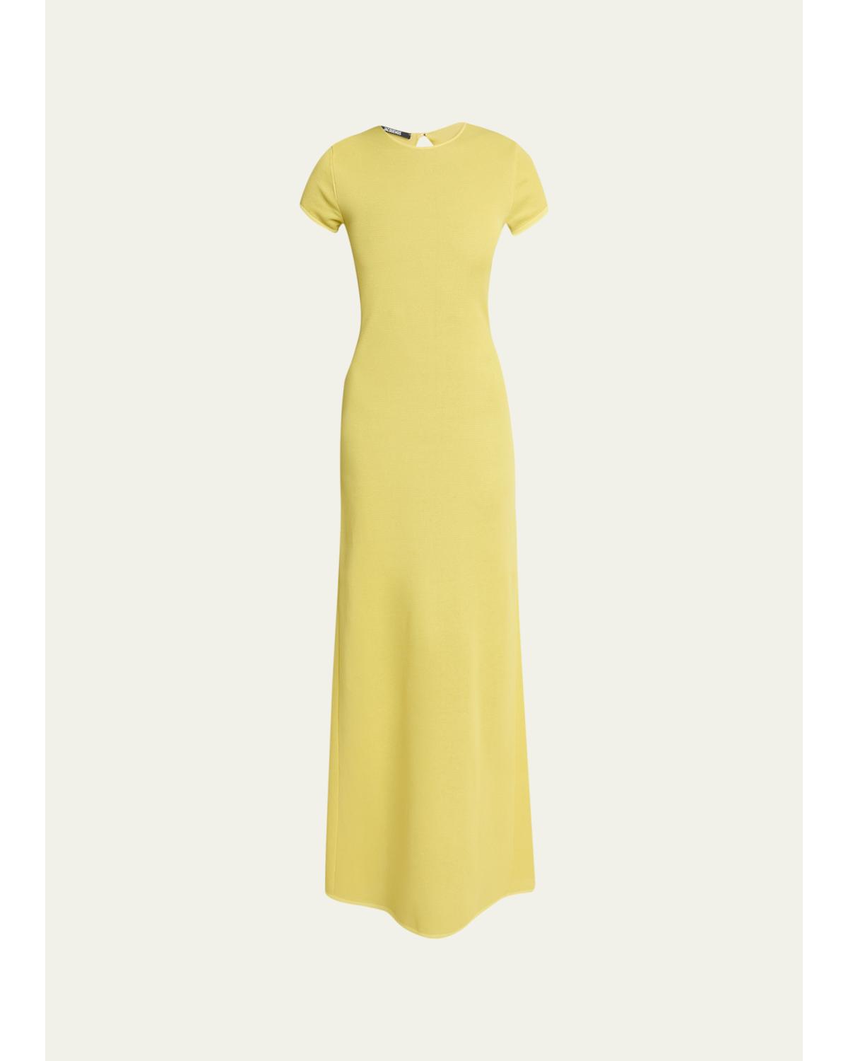 Solid Knitted Maxi Dress