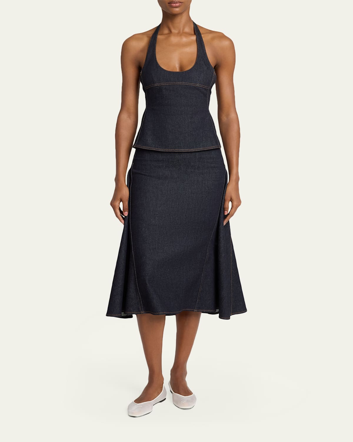 Denim Midi Skirt