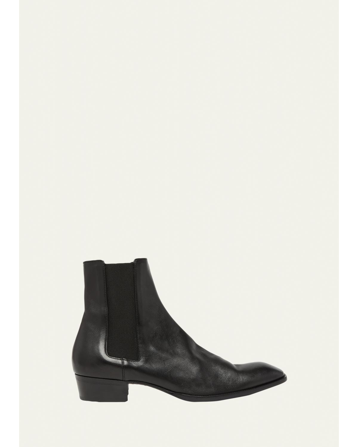 Saint Laurent Men's Vassili 60 Python Zip Ankle Boots | Smart Closet