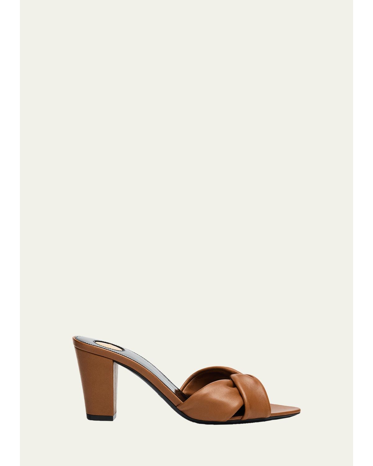 75Mm Franciane Leather Mule Sandals