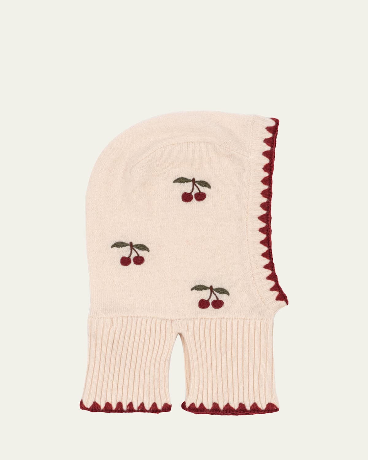 Konges Slojd Kid 's Collette Embroidered Wool Balaclava, Size 3M-8