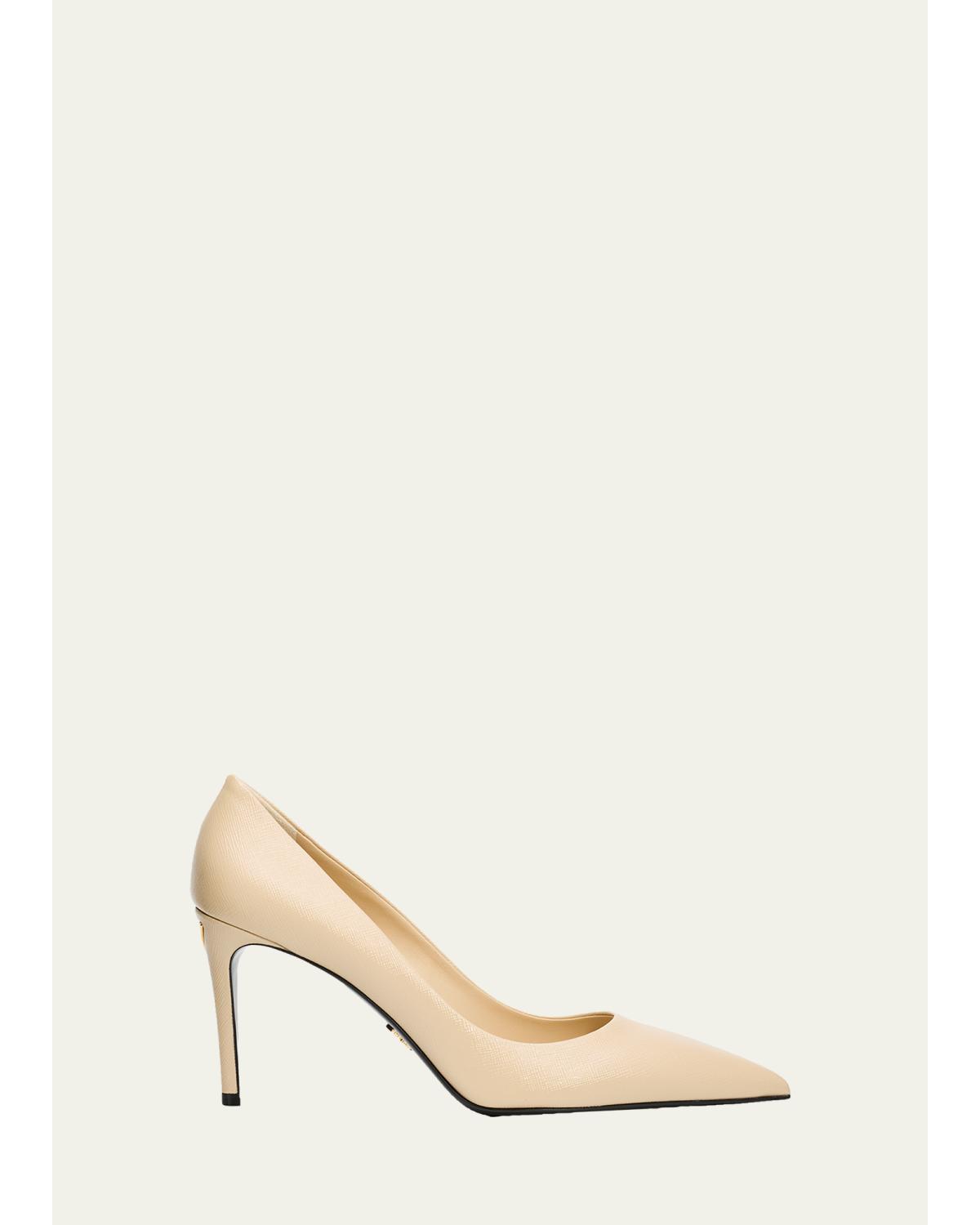 85Mm Vernice Saffiano Pumps