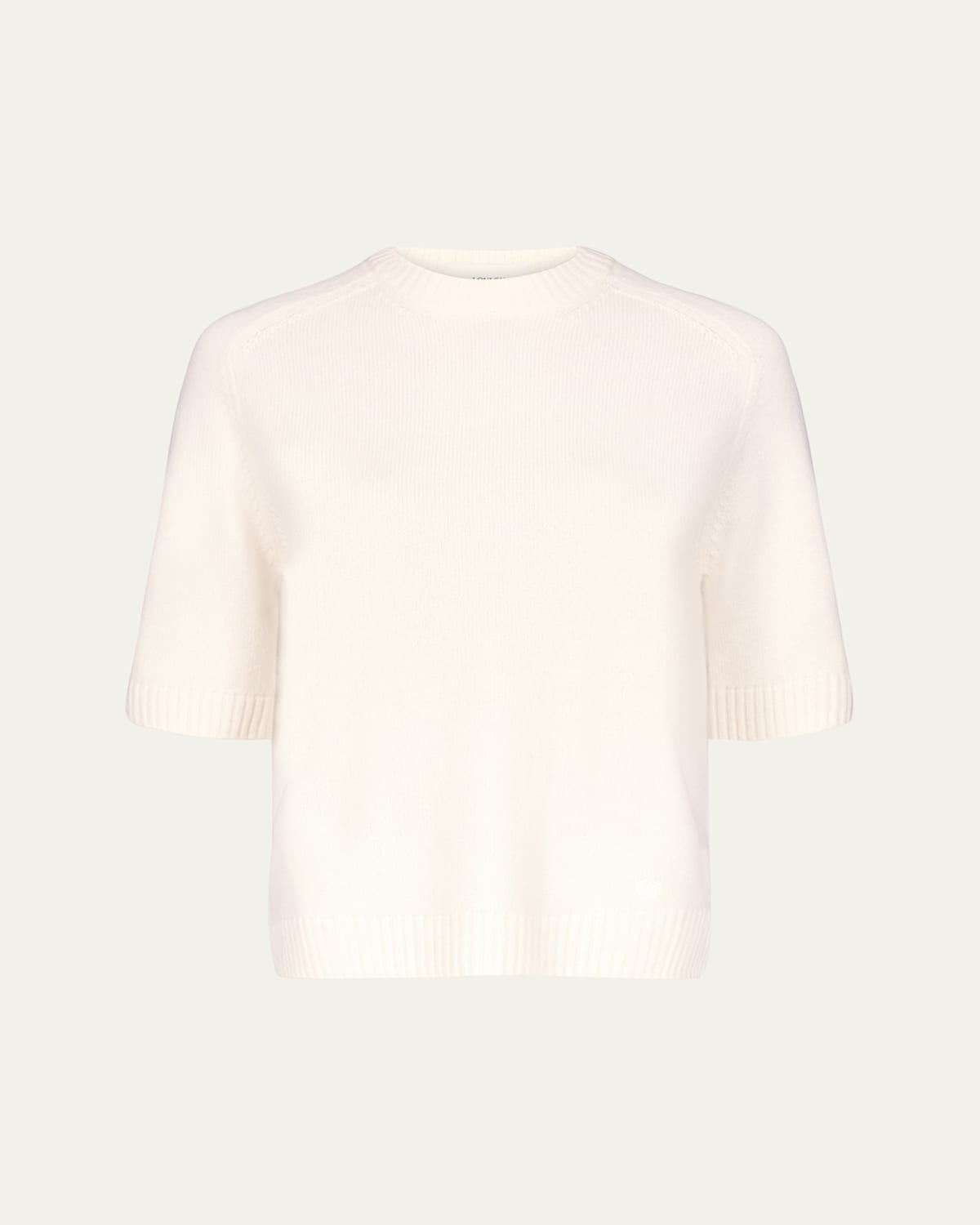 Loulou De Saison Dara Short-Sleeve Cashmere Sweater | Thumbnail 7