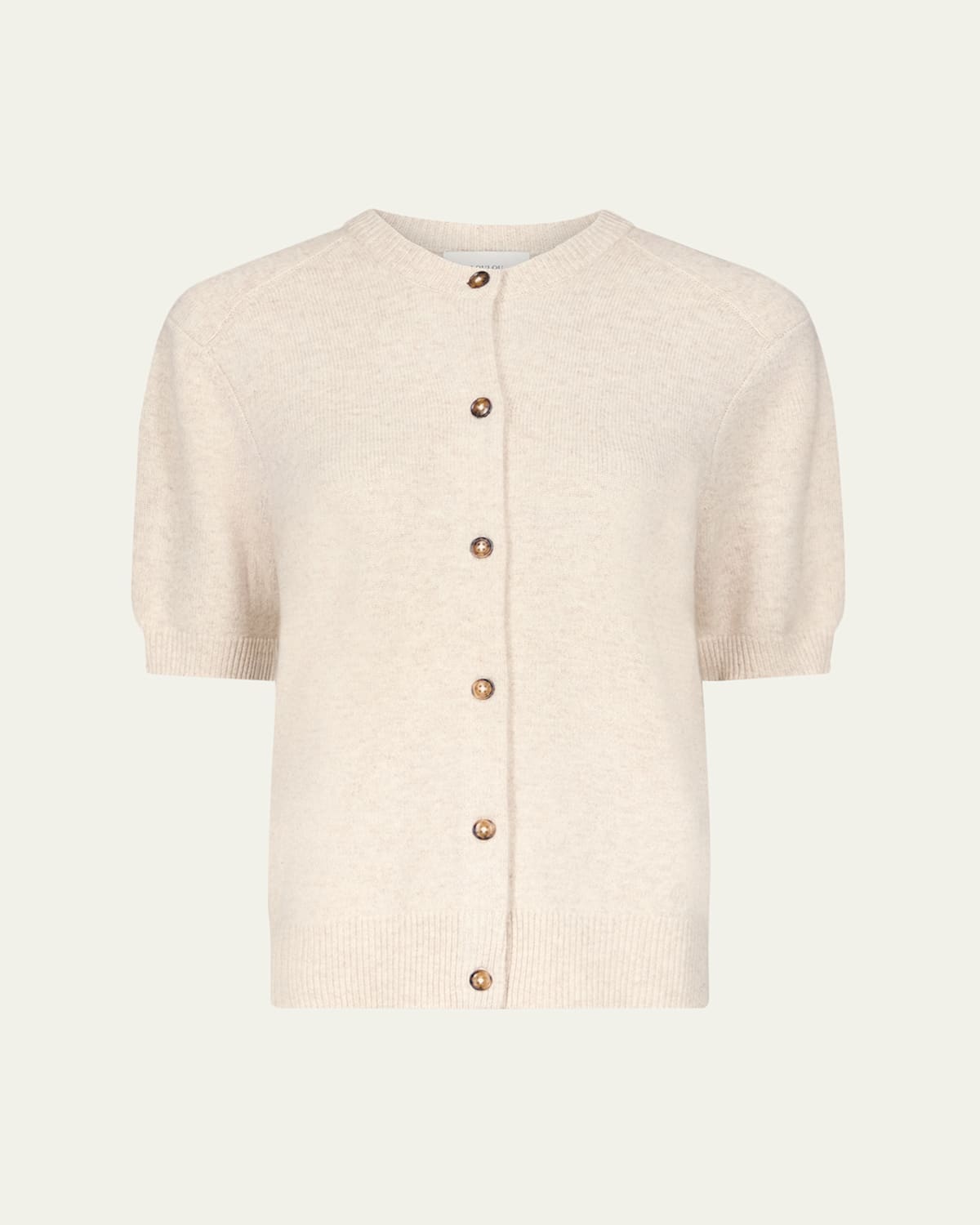 Loulou De Saison Jodi Short-Sleeve Cashmere Cardigan