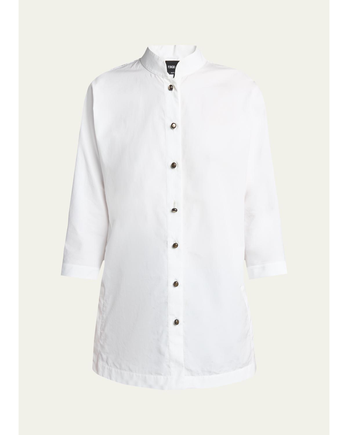 Cotton Poplin Button-Down Shirt
