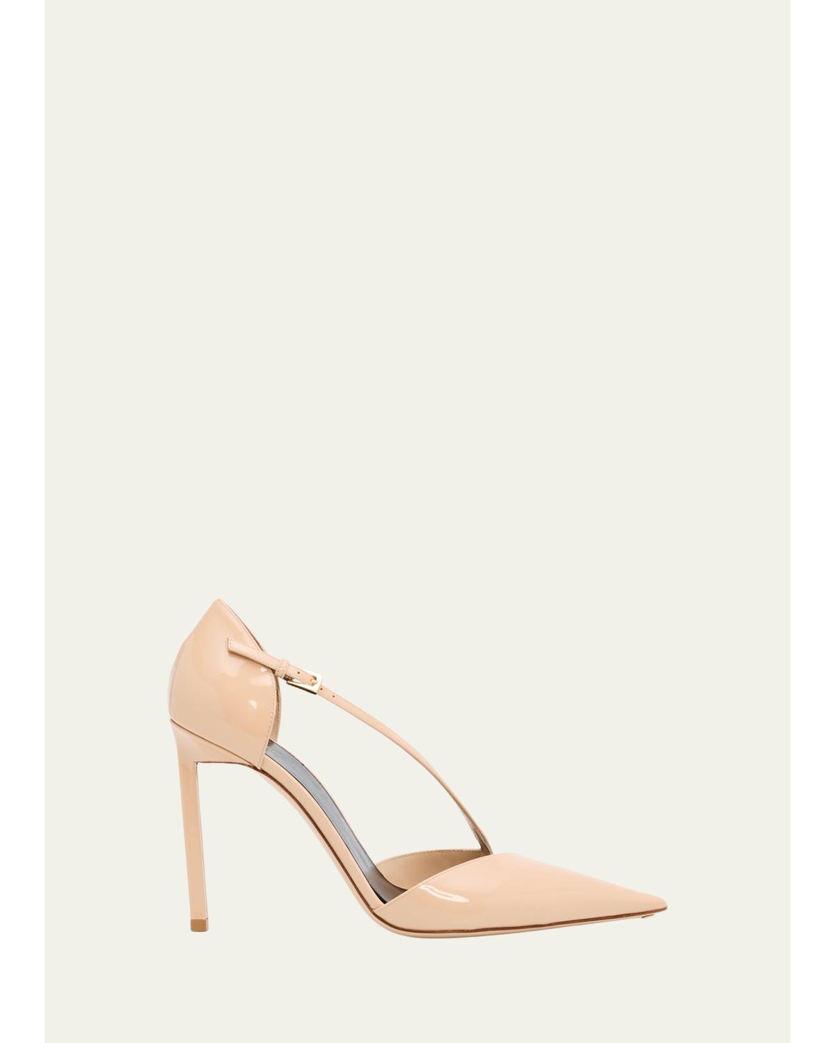 100mm Queen Anne Patent Leather Pumps