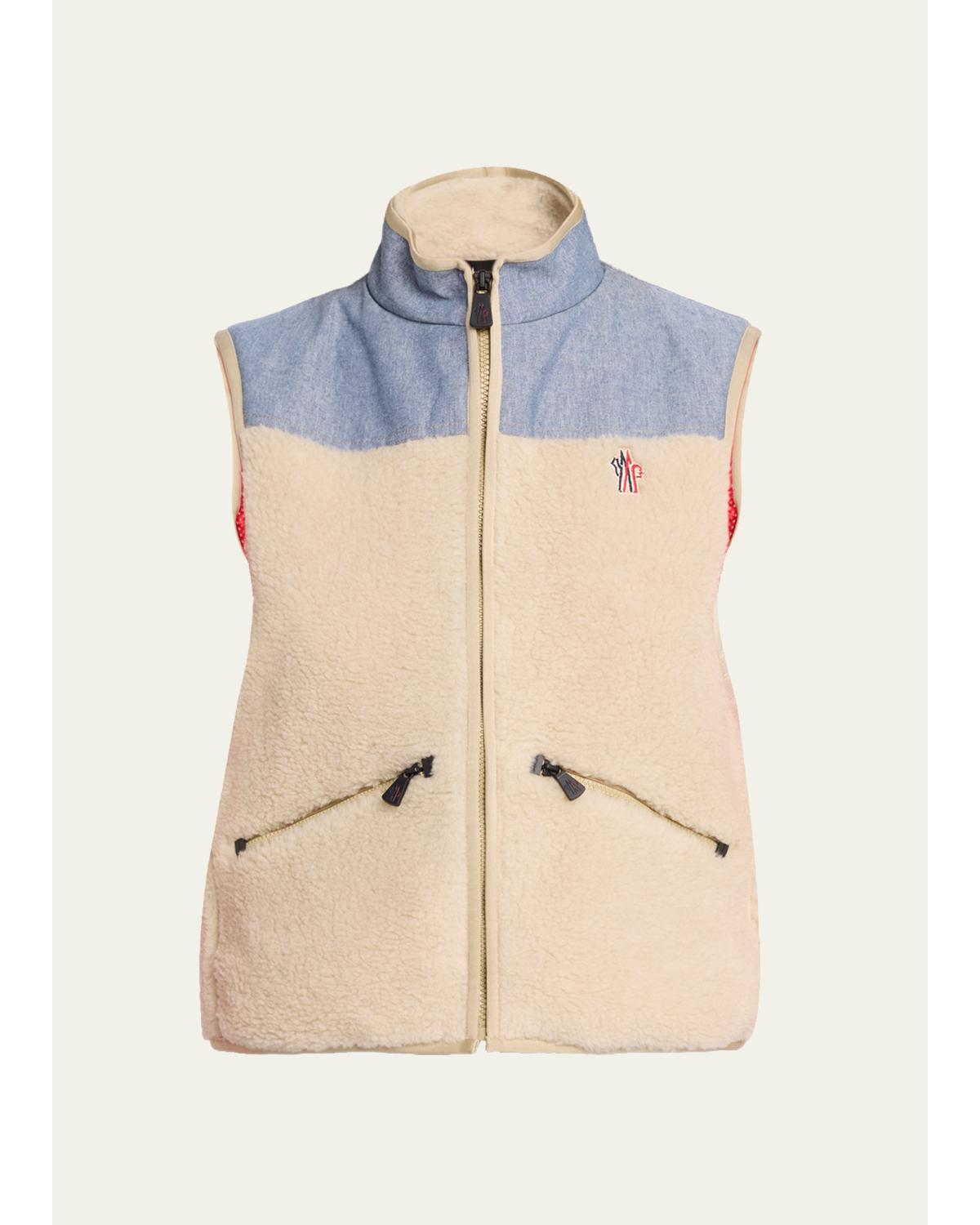 Teddy & Chambray Vest