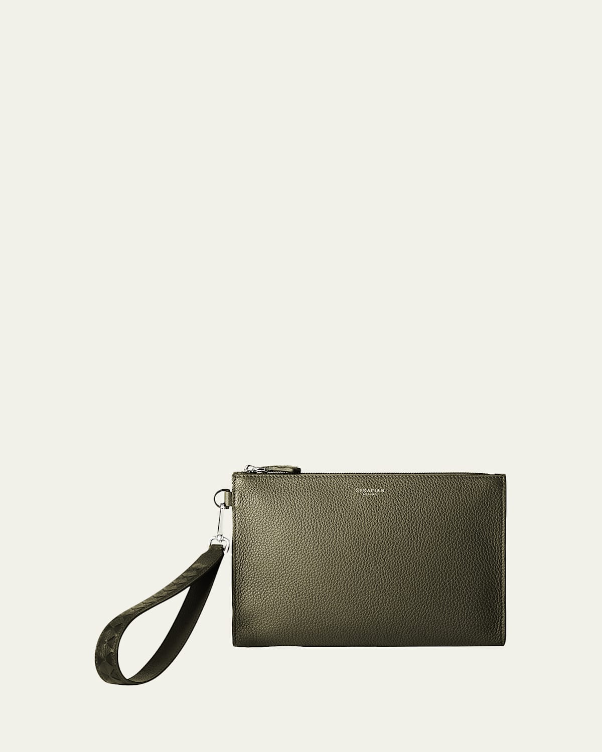 Serapian Men's Leather Clutch Bag