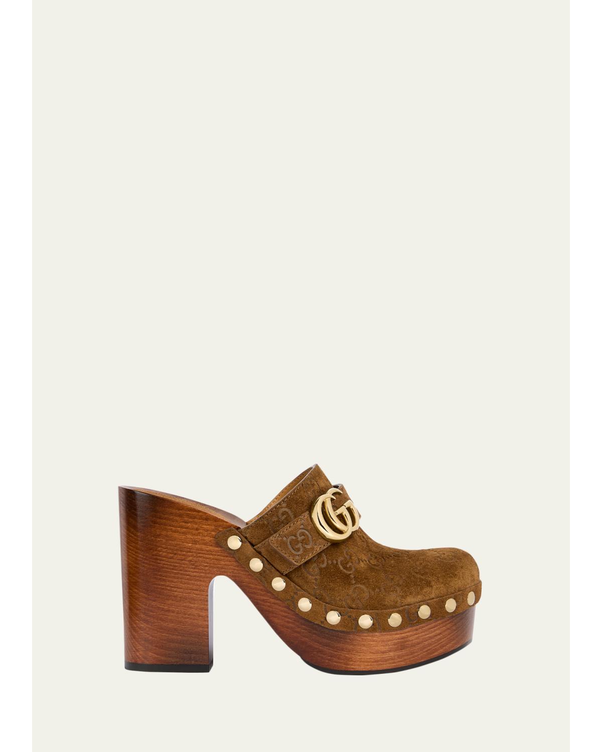 Logo-Debossed Suede Clogs