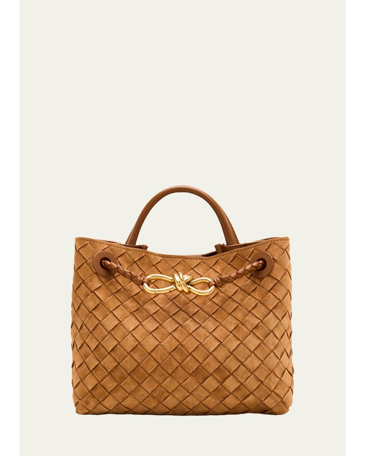 Andiamo Suede Top-Handle Bag