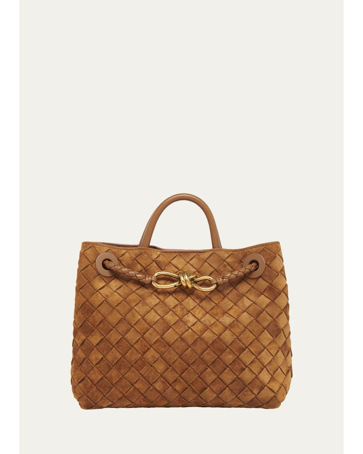 Andiamo Suede Top-Handle Bag