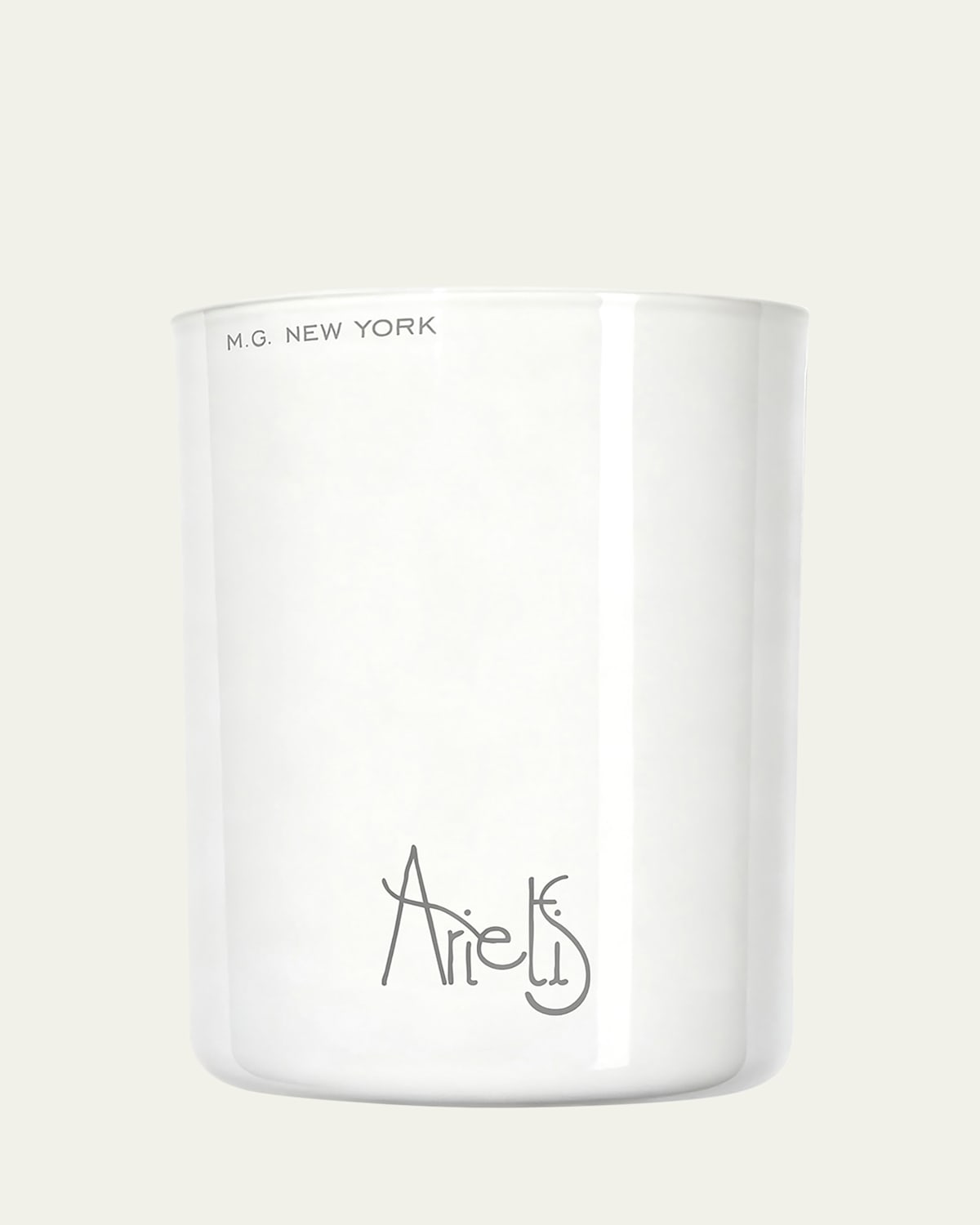 Madame Grey Arietis Zodiac Candle, 6.7 Oz. In White