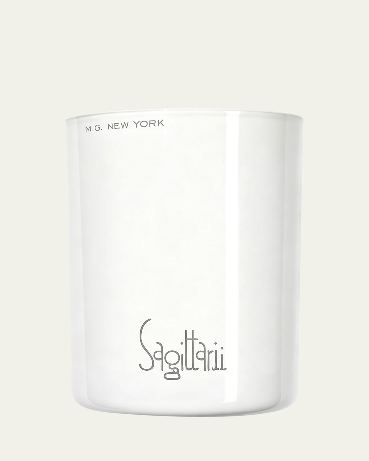 Madame Grey Sagittarii Zodiac Candle, 6.7 Oz. In White