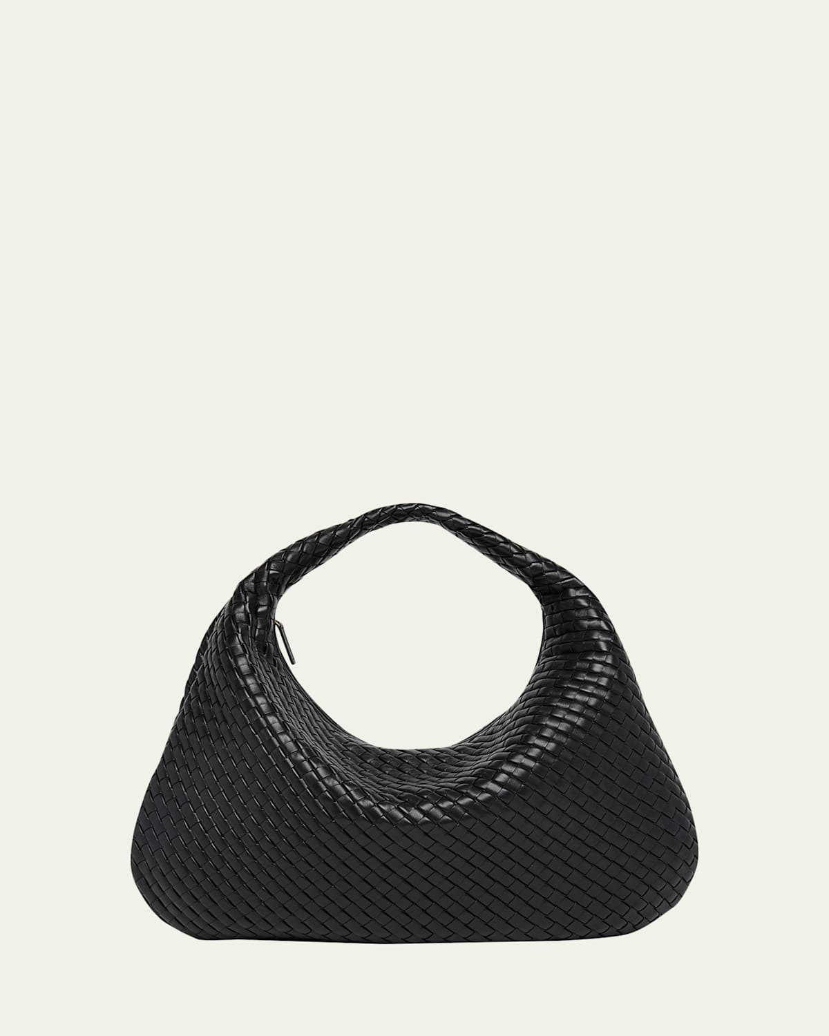 Bottega Veneta Veneta Maxi Leather Hobo Bag In Black