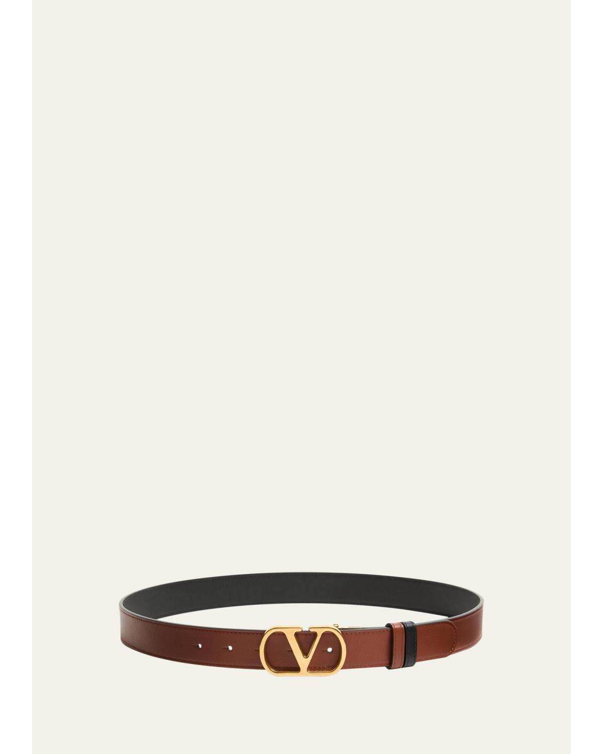 VLogo Signature Reversible Calfskin Belt, 30mm