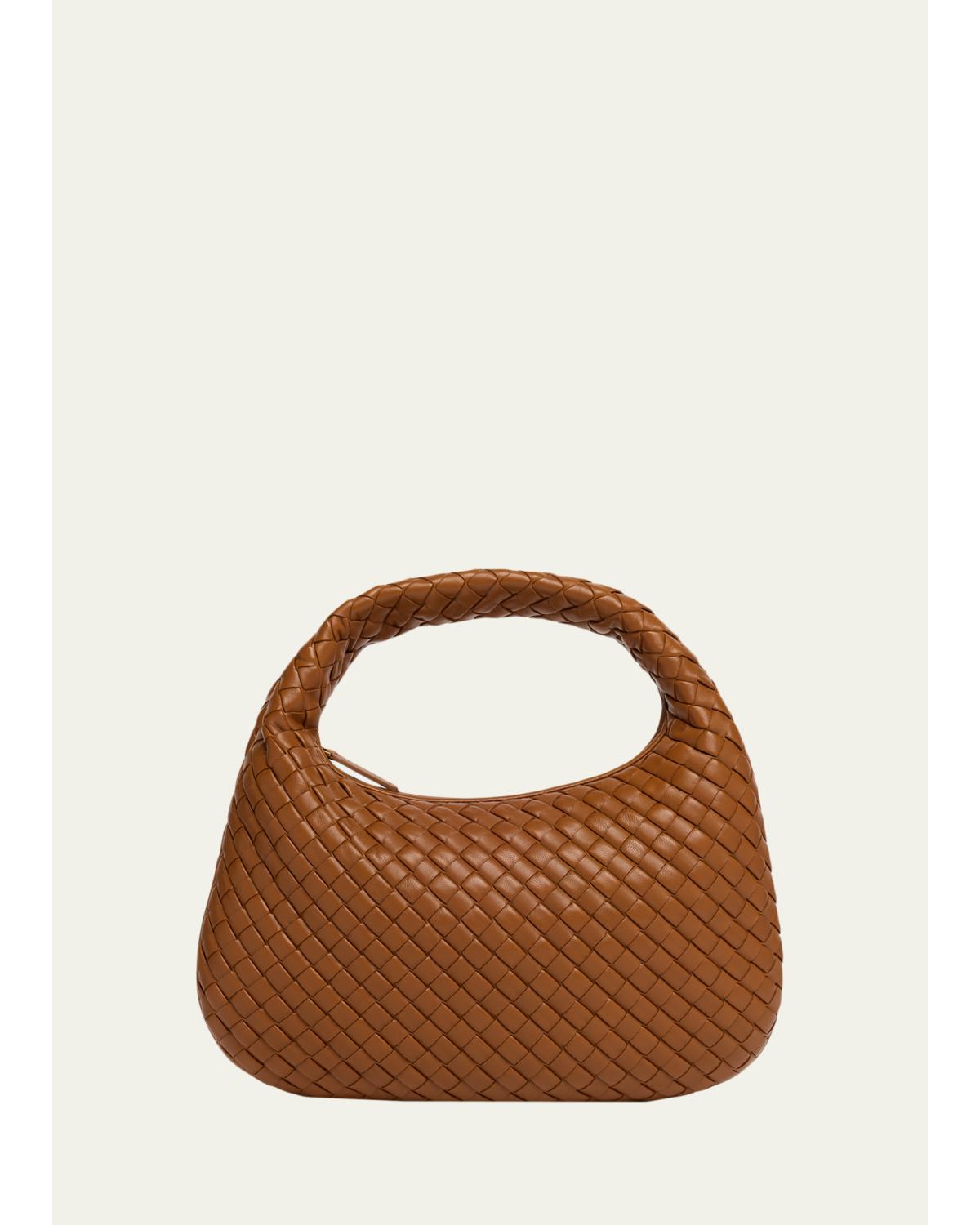 Veneta Small Leather Hobo Bag