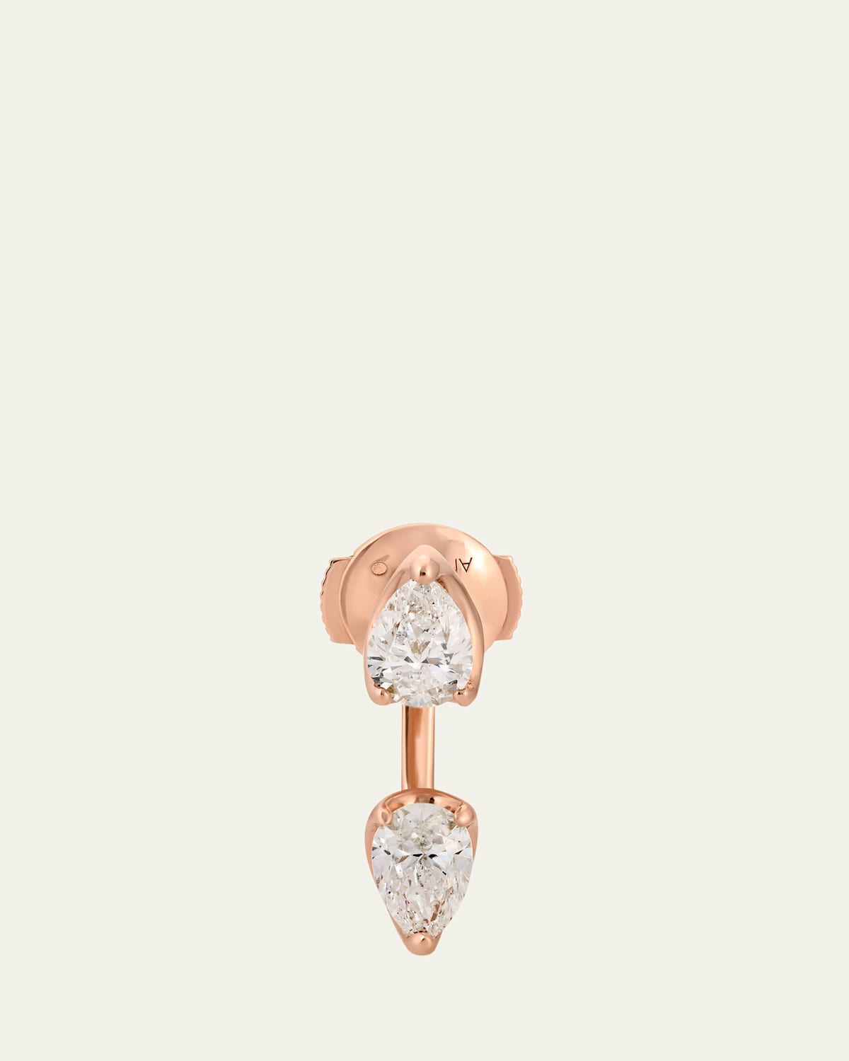 Anita Ko 18K Rose Gold Large Pear Diamond Orbit Earring, Single