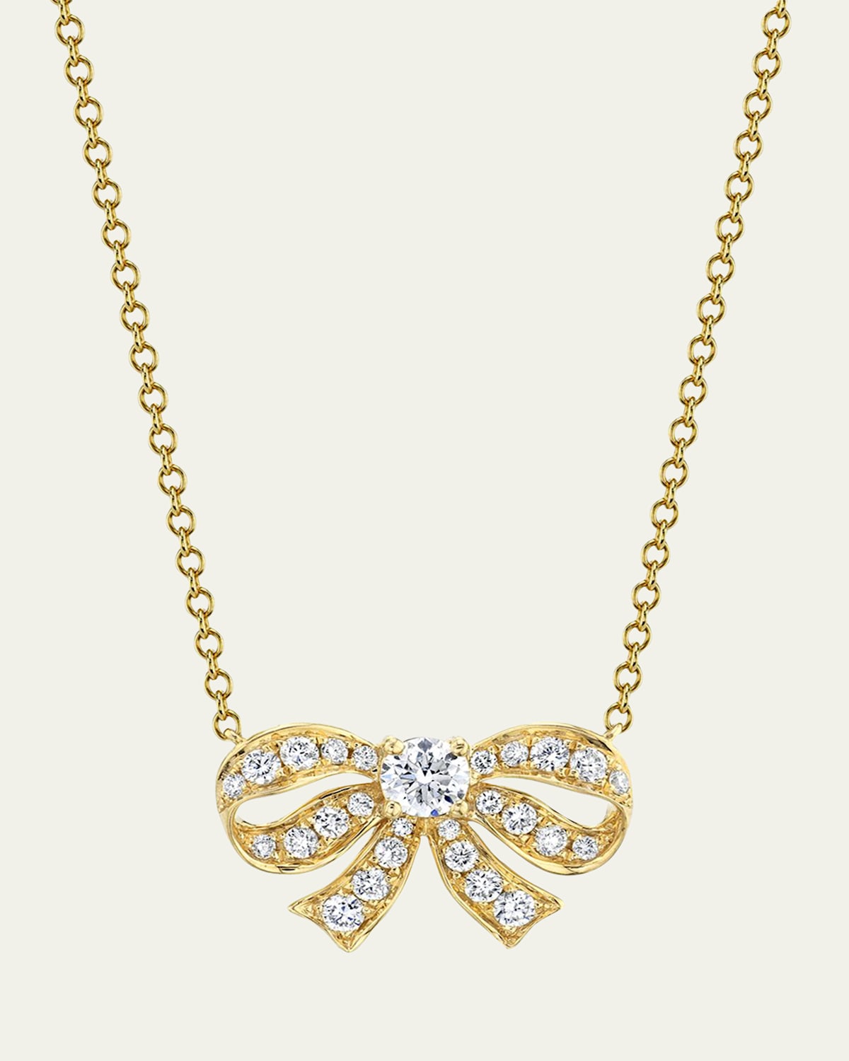 Anita Ko 18K Yellow Gold Diamond Bow Necklace | Thumbnail 4 Anita Ko 18K Yellow Gold Diamond Bow Necklace | Thumbnail 4