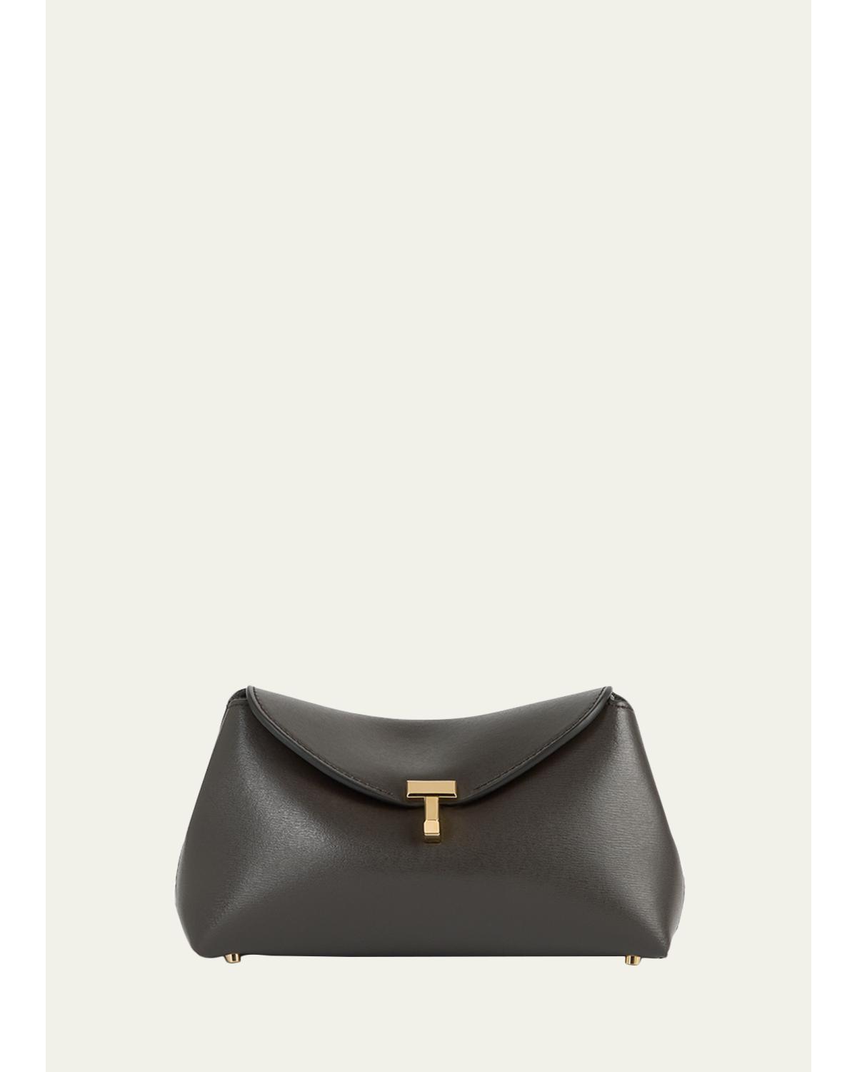 Mini T-Lock Leather Clutch Bag
