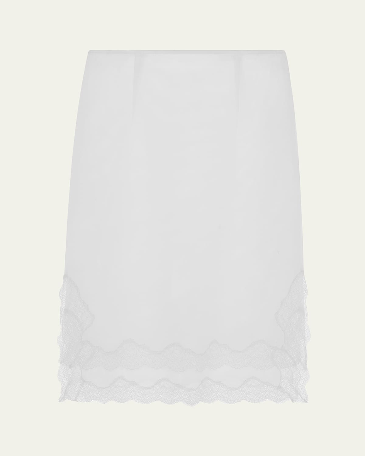 16arlington Saveto Lace-trim Midi Skirt In White