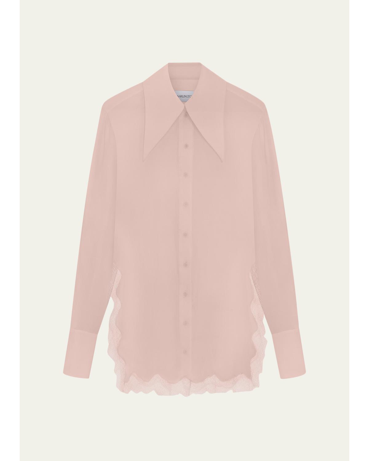 Fiorella Lace-Trim Shirt